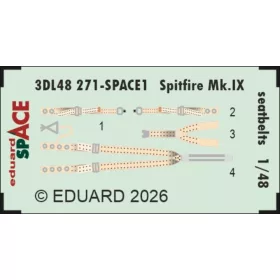   Eduard Accessories Spitfire Mk.IX seatbelts SPACE - SPACE 3D biztonságiöv-készlet