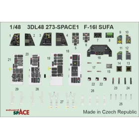   Eduard Accessories F-16I SUFA SPACE for Great Wall Hobby - SPACE 3D cockpit-részletező készlet