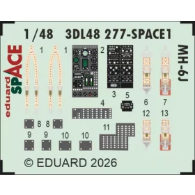   Eduard Accessories MH-6J SPACE for ICM - SPACE 3D cockpit-részletező készlet