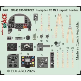   Eduard Accessories Hampden TB Mk.I torpedo bomber SPACE for ICM - Hampden TB Mk.I torpedóbombázó – SPACE 3D cockpit-részletező készlet
