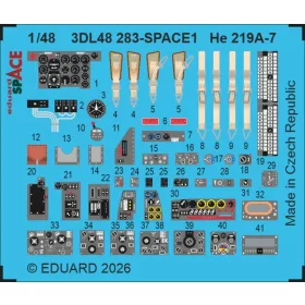   Eduard Accessories He 219A-7 SPACE 1/48 for Tamiya - SPACE 3D cockpit-részletező készlet