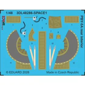   Eduard Accessories PBY-5A rear interior SPACE for Eduard / Revell - PBY-5A hátsó belsőtér – SPACE 3D belsőtér-részletező készlet, Eduard/Revell maketthez