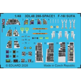   Eduard Accessories F-16I SUFA SPACE for Kinetic - SPACE 3D cockpit-részletező készlet