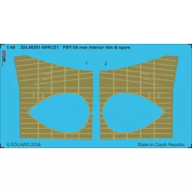   Eduard Accessories PBY-5A rear interior ribs & spars SPACE for Eduard / Revell - PBY-5A hátsó belsőtér bordái és merevítői – SPACE 3D belsőtér-részletező készlet, Eduard/Revell maketthez