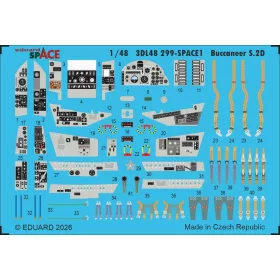   Eduard Accessories Buccaneer S.2D SPACE for Trumpeter - SPACE 3D cockpit-részletező készlet