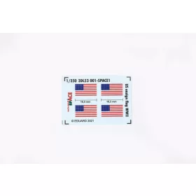   Eduard Accessories US ensign flag WWII SPACE - Amerikai hadilobogó – II. világháborús SPACE 3D matricakészlet