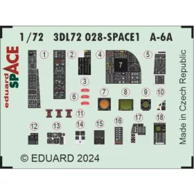   Eduard Accessories A-6A SPACE 1/72 TRUMPETER - SPACE 3D cockpit-részletező készlet