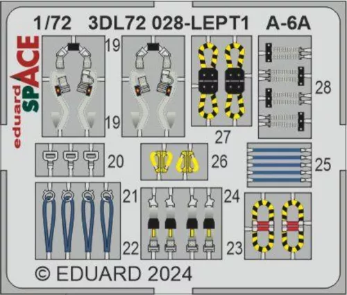 Eduard Accessories A-6A SPACE 1/72 TRUMPETER - SPACE 3D cockpit-részletező készlet