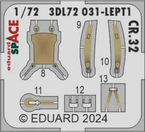 Eduard Accessories CR.32 SPACE  ITALERI - SPACE 3D cockpit-részletező készlet