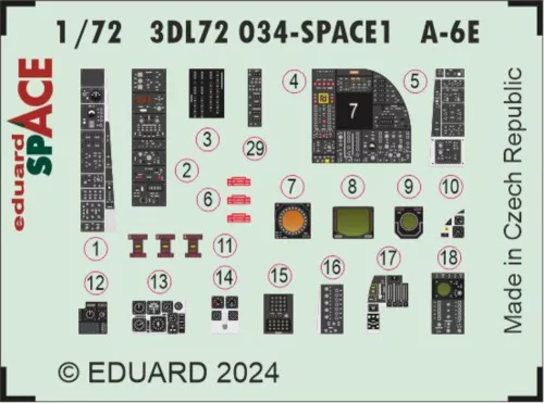 Eduard Accessories A-6E SPACE - SPACE 3D cockpit-részletező készlet
