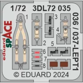   Eduard Accessories P-51D-5 SPACE - SPACE 3D cockpit-részletező készlet