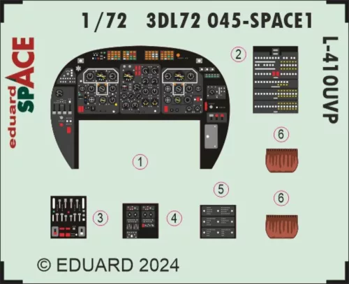 Eduard Accessories L-410UVP SPACE  EDUARD - SPACE 3D cockpit-részletező készlet
