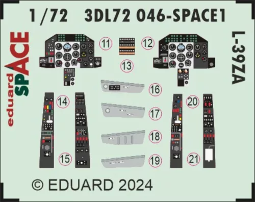 Eduard Accessories L-39ZA SPACE  EDUARD - SPACE 3D cockpit-részletező készlet