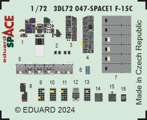 Eduard Accessories F-15C SPACE - SPACE 3D cockpit-részletező készlet