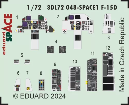 Eduard Accessories F-15D SPACE - SPACE 3D cockpit-részletező készlet