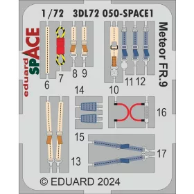  Eduard Accessories Meteor FR.9 SPACE  AIRFIX - SPACE 3D cockpit-részletező készlet