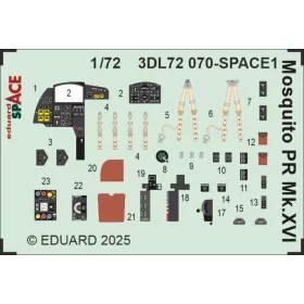   Eduard Accessories Mosquito PR Mk.XVI SPACE 1/72 for Special Hobby - SPACE 3D cockpit-részletező készlet
