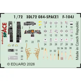   Eduard Accessories F-104J SPACE for Fine Molds - SPACE 3D cockpit-részletező készlet