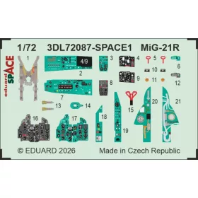   Eduard Accessories MiG-21R SPACE for Eduard - SPACE 3D cockpit-részletező készlet