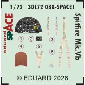   Eduard Accessories Spitfire Mk.Vb SPACE for IBG Models - SPACE 3D cockpit-részletező készlet