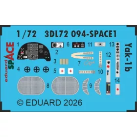   Eduard Accessories Yak-1b SPACE for Arma Hobby - SPACE 3D cockpit-részletező készlet