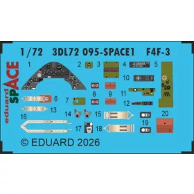   Eduard Accessories F4F-3 SPACE for Arma Hobby - SPACE 3D cockpit-részletező készlet