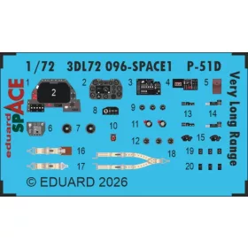   Eduard Accessories P-51D Very Long Range SPACE for Arma Hobby - SPACE 3D cockpit-részletező készlet