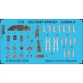   Eduard Accessories Ju 290A-5 SPACE for Revell - SPACE 3D cockpit-részletező készlet