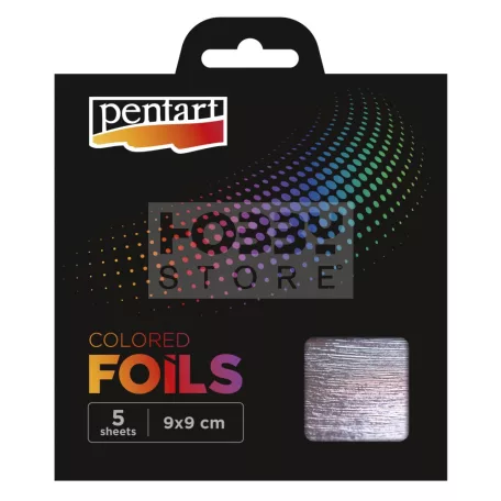 Pentart - Színes fólia lap 9x9 cm 5 lap/csomag, világoslila 40113