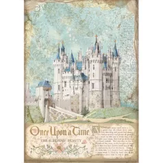   Stamperia A4 rizspapír csom.- Csipkerózsika kastély - DFSA4569