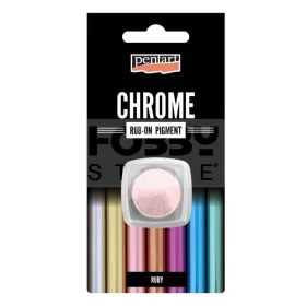   Pentart Rub-on pigment chrome effect 0,5 g ruby (rubint) 41352