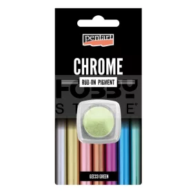   Pentart Rub-on pigment chrome effect 0,5 g gecco green (gekkózöld) 41358