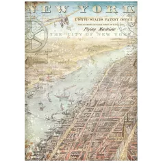   Stamperia A4 rizspapír csom.- Sir Vagabond Aviator New York - DFSA4698