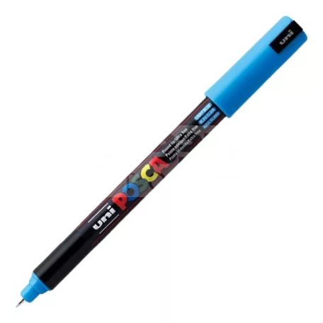 UNI POSCA PC-1MR VILÁGOSKÉK színű tűhegyű dekormarker-filctoll 0.7 mm - 41955U