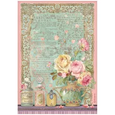   Stamperia A4 rizspapír csom.- Rose Parfum Parfumeur royal - DFSA4735