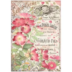   Stamperia A4 rizspapír csom.- Rose Parfum Savon créme - DFSA4736