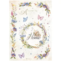   Stamperia A4 rizspapír csom.-  Create Happiness Welcome Home garland - DFSA4745