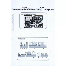   Aires Messerschmitt Bf 109G-6 cockpit set Early version - cockpitkészlet, korai változat