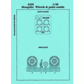   Aires Mosquito wheels & paint masks for Tamiya Räder für Tamiya Bausatz - kerekek festőmaszkkal