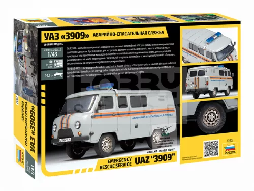 Zvezda UAZ 3909 Emergency makett 1:43 (43002Z)