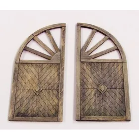 Plus Model Wooden gate - round – dioráma kellék makett