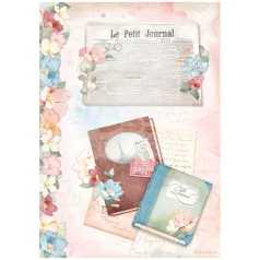   Stamperia A4 rizspapír csom.-  Create Happiness Oh lá lá Le petit Journal - DFSA4763