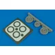 Aires MiG-17 Fresco wheels & paint masks für Hobby Boss Bausatz - kerekek festőmaszkkal
