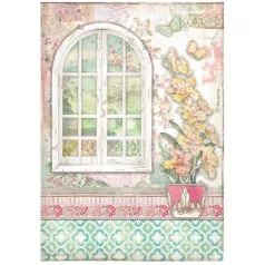   Stamperia A4 rizspapír csom.-  Orchids and Cats window - DFSA4850
