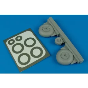   Aires C-47 Dakota wheels & paint masks (TRU) - kerekek festőmaszkkal