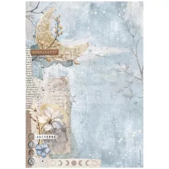   Stamperia A4 rizspapír csom.-  Create Happiness Secret Diary moon - DFSA4863