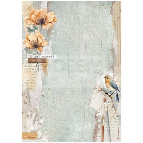 Stamperia A4 rizspapír csom.-  Create Happiness Secret Diary bird - DFSA4865