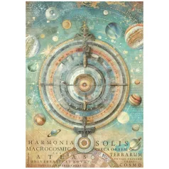 Stamperia A4 rizspapír csom.-  Fortune macrocosm - DFSA4876