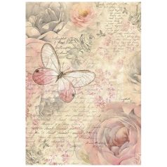   Stamperia A4 rizspapír csom.-  Shabby Rose butterfly - DFSA4878