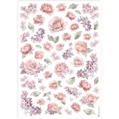 Stamperia A4 rizspapír csom.- Rózsák - DFSA4894